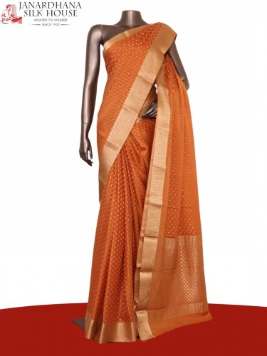 Pure Jacquard Butta Mysore Crepe Silk Saree